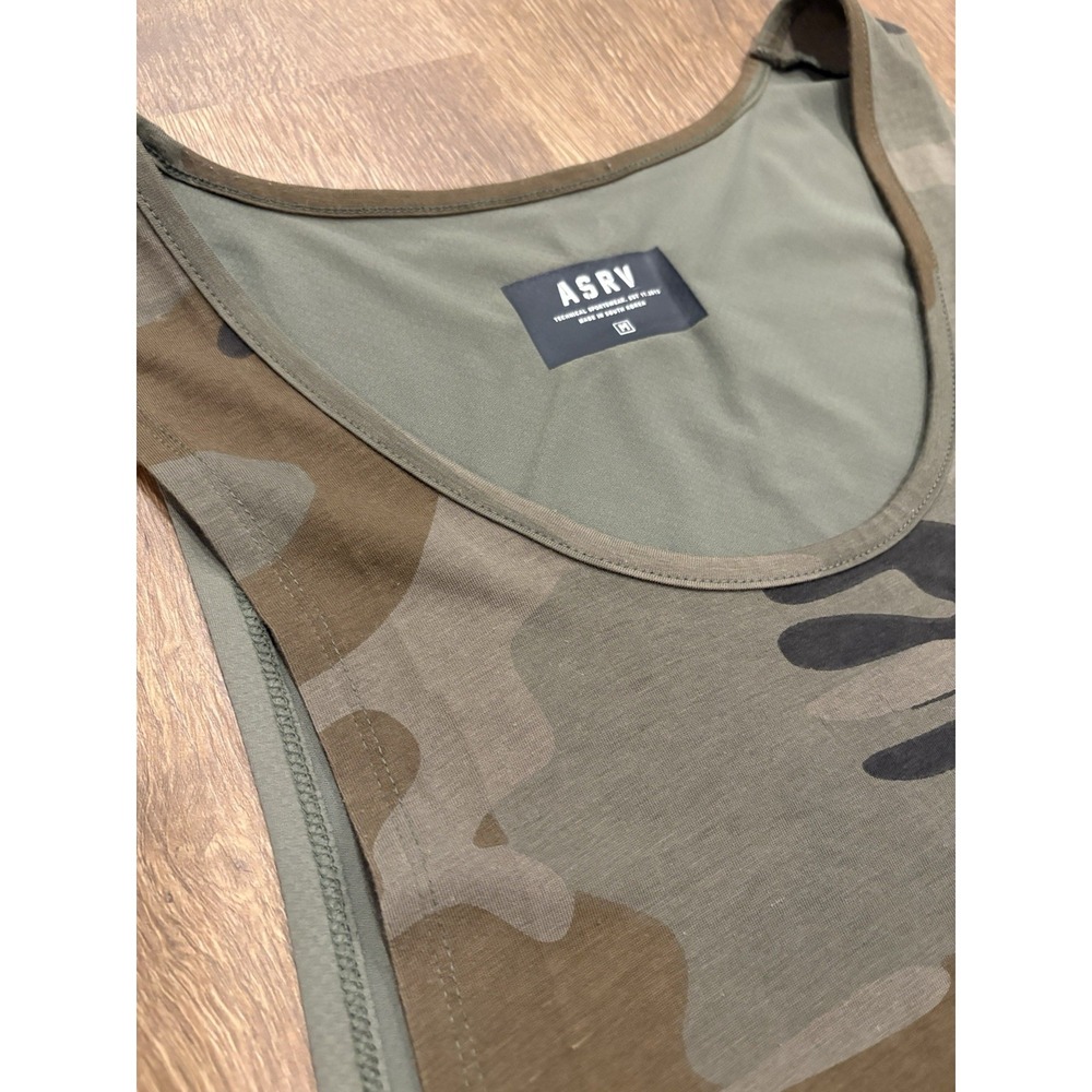 ASRV Mens Camo Training Workout Tank Top Size Small Green DSG-0144 - Picture 6 of 8